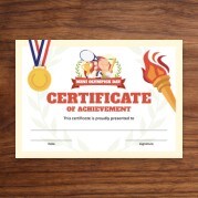 Mini Olympics Day Certificate Mini Olympics Day Certificate