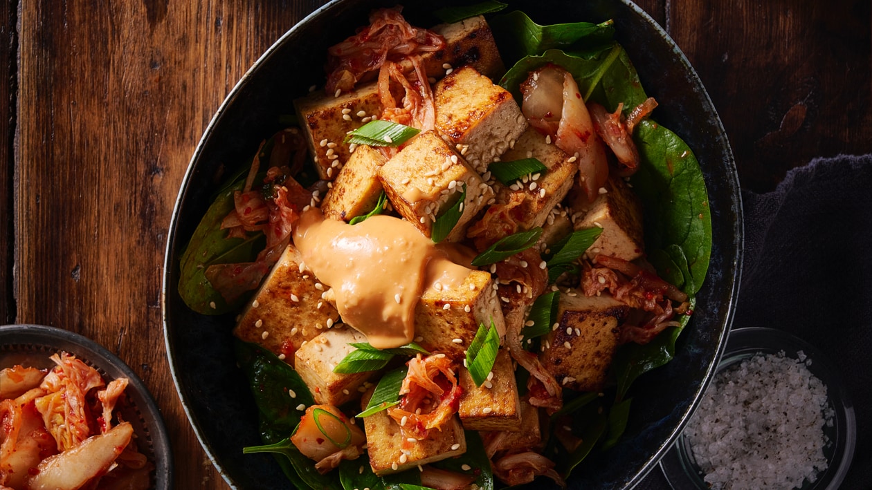 Chinese Marinated Tofu and Kimchi Salad – Recipe