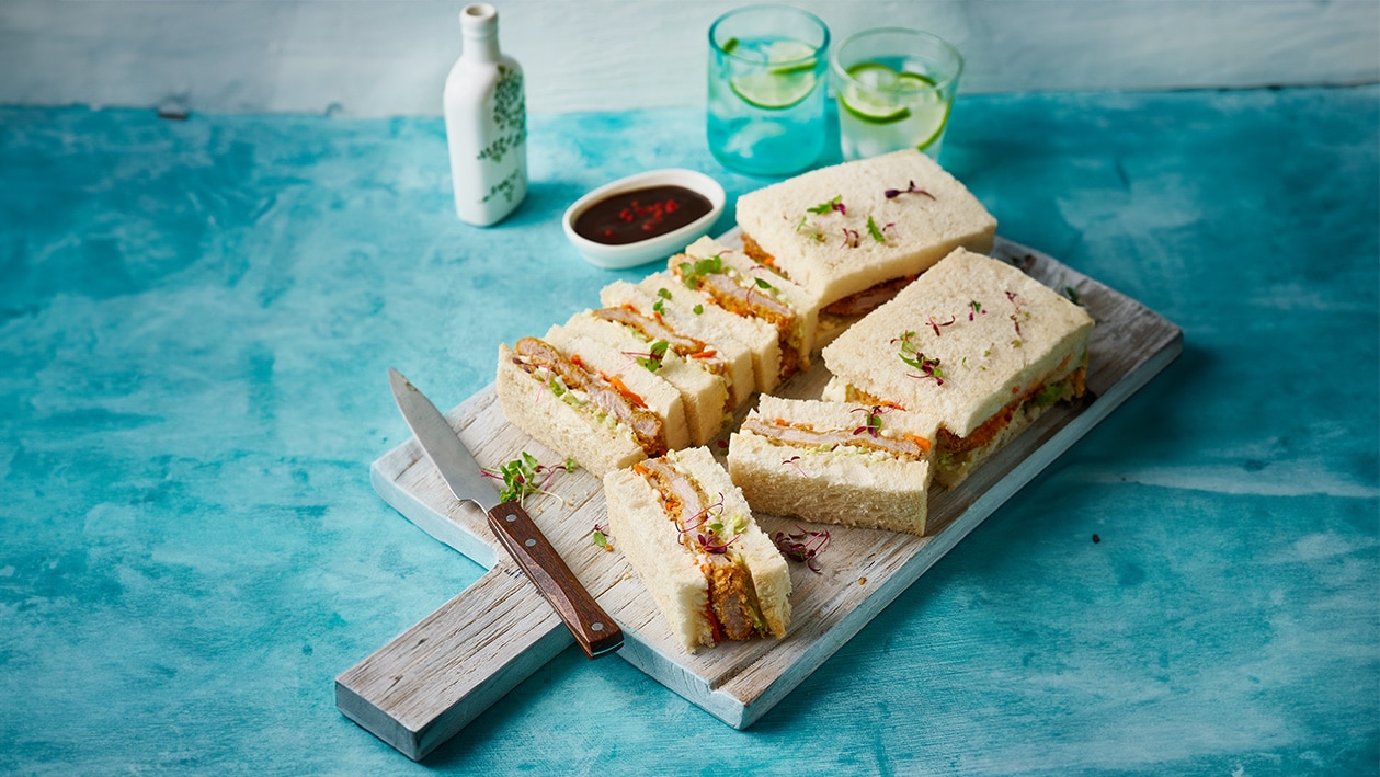 Crumbed Sando Fingers with Yuzu Mayo and Katsu Sauce – Recipe