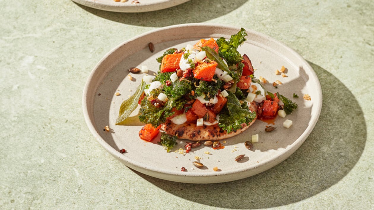 Hot Honey Caramelised Butternut Squash Tostada – Recipe